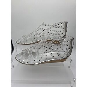Stuart Weitzman Glogladius jelly sandals a clearPVC gladiator design Size 8.5-39